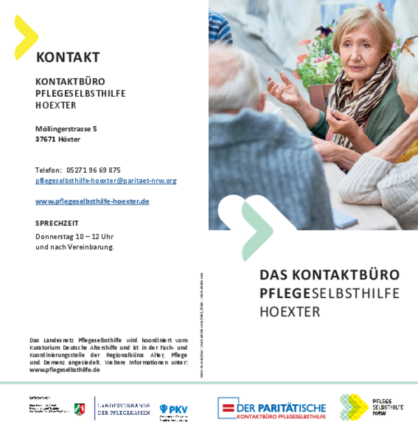 Flyer Kontaktbüro Pflegeselbsthilfe Kreis Höxter